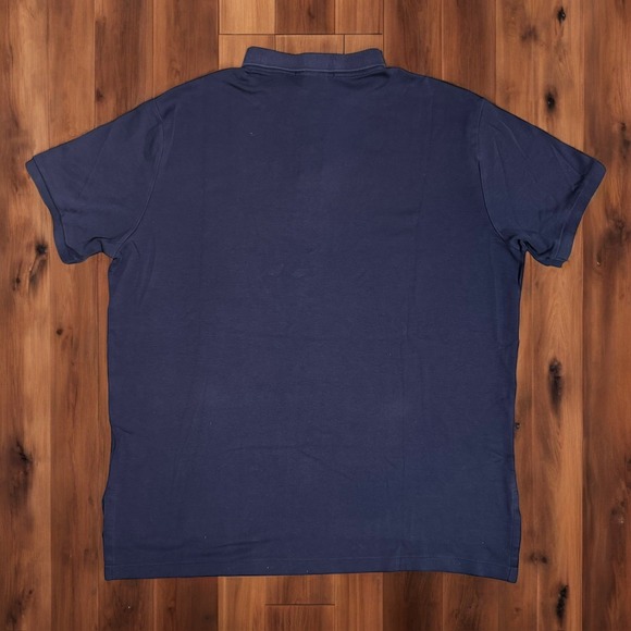 Vintage Polo Ralph Lauren Navy Custom‎ Fit Polo Shirt XL Red Pony Classic Preppy - Picture 2 of 6